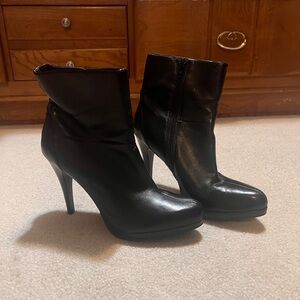 Nine West Stiletto Platform Ankle Boots in Black